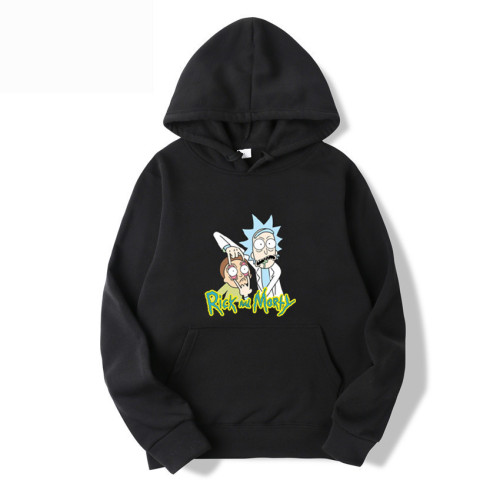 Rick and Morty Casual Hoodie Fleece Inside Cozy Tops For Fall and Winter