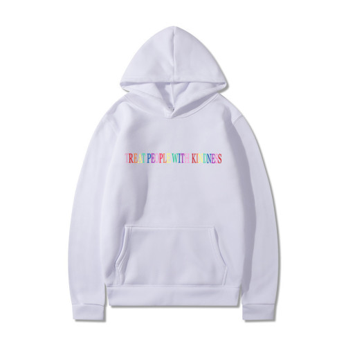 Harry Styles Merch Hoodie Treat People With Kindness Print Graphic Hooded Fleece Sweatshirt