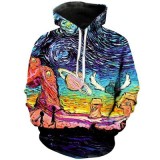 Rick and Morty Graffiti Hoodie Casual Unisex Hooded Sweatshirt