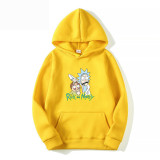 Rick and Morty Casual Hoodie Fleece Inside Cozy Tops For Fall and Winter