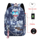 Harry Styles Students Backpack With USB Charging Port School Bookbag