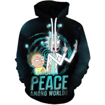 Rick and Morty Graffiti Hoodie Casual Unisex Hooded Sweatshirt