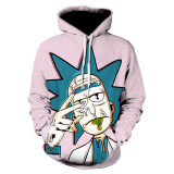 Rick and Morty Graffiti Hoodie Casual Unisex Hooded Sweatshirt