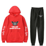 Harry Styles Sweatsuit Butterfly Print Hoodie and Sweatpants Set Fall Winter Fleece Sweatsuit