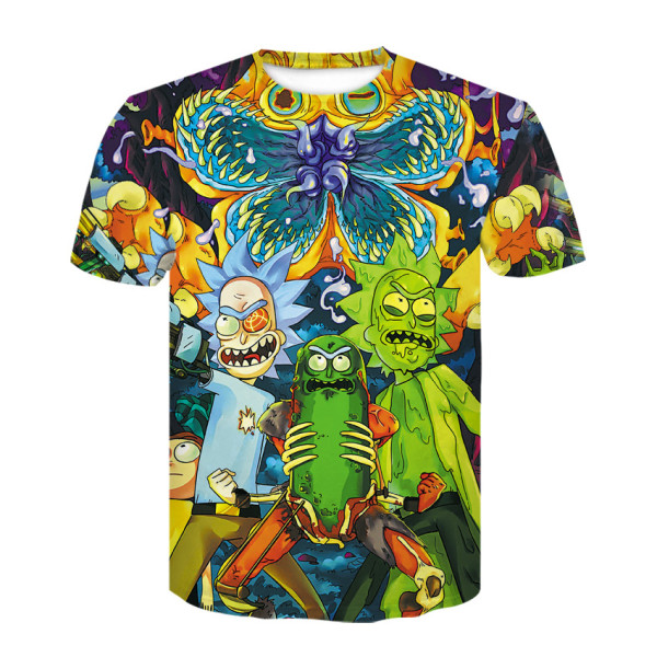 Rick and Morty 3-D Short Sleeve Tee Casual Street Style T-shirt