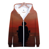 Harry Styles 3-D Zipper Jacket Unisex Hooded Long Sleeve Zip Up Jacket Coat