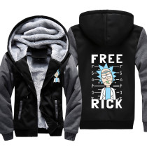 Rick and Morty Winter Warm Zipper Jacket Hooded Long Sleeve Warm Coat