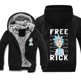 Rick and Morty Winter Warm Zipper Jacket Hooded Long Sleeve Warm Coat