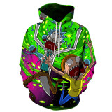 Rick and Morty Graffiti Hoodie Casual Unisex Hooded Sweatshirt