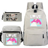 Harry Styles Students Backpack Set 3pcs Backpack With Lunch Bag and Pencil Bag