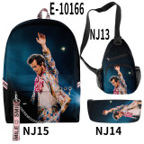 Harry Styles Youth Backpacks Set Students Backpack and Cross Shoulder Bag and Pencil Bag Set
