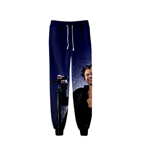 Harry Styles 3-D Jogger Pants Casual Sweatpants With Adjustable Waist