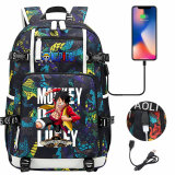 Anime One Piece Rucksack Cool Backpack High Quality Backpacks With USB Charging Interface