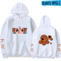 Anime One Piece Nami Print Hoodie Youth Adults Casual Long Sleeve Fleece Hoodie