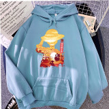 Anime One Piece Luffy Hoodie Casual Pullover Fleece Sweatshirt