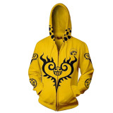 Anime One Piece 3-D Hoodie Zipper Jacket Long Sleeve Winter Fall Hooded Jacket Coat