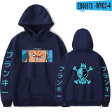 Anime One Piece Franky Print Hoodies Youth Teens Hooded Sweatshirt Winter Fall Fleece Tops