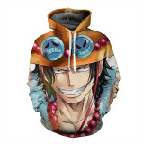 Anime One Piece 3-D Hoodie Casual Street Style Trendy Hooded Tops For Winter Fall