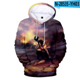 Anime One Piece 3-D Hoodie Casual Street Style Trendy Hooded Tops