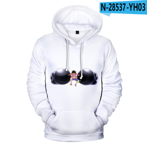 Anime One Piece 3-D Hoodie Casual Street Style Trendy Hooded Tops