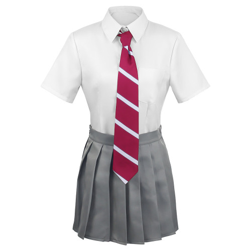 Tokyo Revengers Cosplay Costume  Hinata Tachibana School Uniform Costume  Full Set Skirt Tops Tie an Socks Set