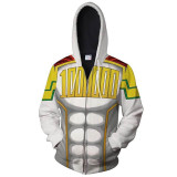My Hero Academia 3-D Zipper Hooded Jacket Unisex Cosplay Costume Coat