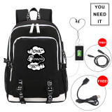 Anime Haikyuu!! Karasuno Backpack Students School Backpack Computer Backpack With USB Charging Port