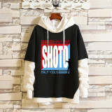 My Hero Academia Youth Teens Street Style Hoodie Fake Two Piece Hooded Sweatshirt Hip Hop Tops