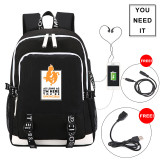Anime Haikyuu!! Karasuno Backpack Students School Backpack Computer Backpack With USB Charging Port