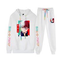 My Hero Academia Todoroki Shoto Sweatsuit Fleece Hoodie and Jogger Pants Set For Youth Adults