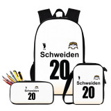 Anime Haikyuu!! MSBY Backpack Set Unisex Backpack and Lunch BOX Bag and Pencil Bag Set