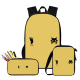 Anime Haikyuu!! MSBY Backpack Set Unisex Backpack and Lunch BOX Bag and Pencil Bag Set