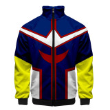 My Hero Academia Zipper Jacket 3-D Cosplay Costume Zip Up Coat