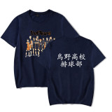 Anime Haikyuu!! Karasuno Volleyball Team Shirt Short Sleeve Casual Tee