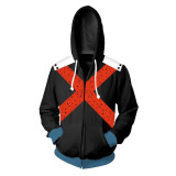 My Hero Academia 3-D Zipper Hooded Jacket Unisex Cosplay Costume Coat