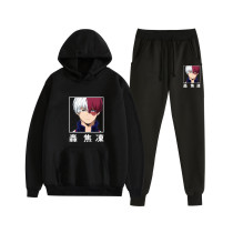 My Hero Academia Todoroki Shoto Sweatsuit 2pcs Hoodie and Sweatpants Set Fleece Sweatsuit