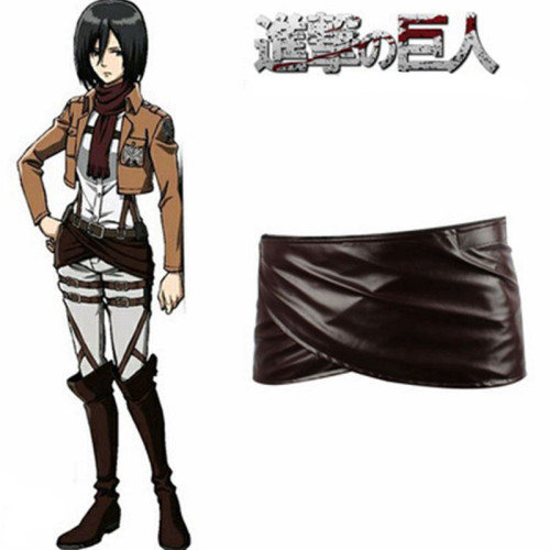 Anime Attack On Titan Cosplay Costume Scout Regiment Cosplay Leather Skirt