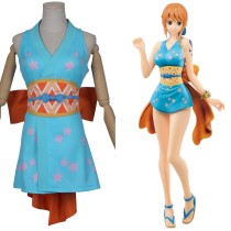 Anime One Piece Cosplay Costume Wano Country Nami Costume Full Set Kimono Costume