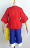 Anime One Piece Cosplay Costume Monkey D. Luffy Halloween Cosplay Costume Full Set With Hat and Shoes and Wigs