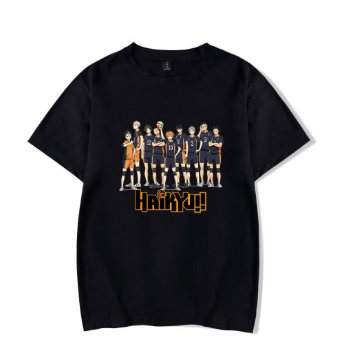 Anime Haikyuu!! Karasuno Print Short Sleeve T-shirt Unisex Summer Casual Tee