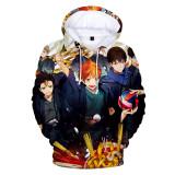 Anime Haikyuu!! Karasuno 3-D Hoodies Youth Unisex Long Sleeve Hooded Pullover Sweatshirt