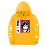 My Hero Academia Midoriya Izuku Print Hoodie Casual Pullover Fleece Sweatshirt Fans Gift