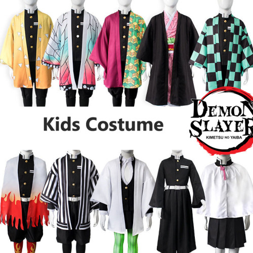 [All characters]Anime Demon Slayer Cosplay Kids Costume Halloween Girls Boys Children Cosplay Costume