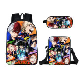 My Hero Academia Backpack Set Students School Backpack With Lunch Bag Pencil Bag 3pcs Set