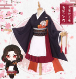 Anime Demon Slayer Cosplay Costume 2021 New Demon Slayer Kimono Maid Costume Lolita Costume
