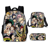 My Hero Academia 3pcs Backpack Set Unisex School Backpack With Cross Body Bag and Pencil Bag Fans Gift