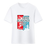 My Hero Academia Summer White Short Sleeve T-shirt Cotton Comfy Casual Tee