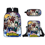 My Hero Academia Backpack Set Students School Backpack With Lunch Bag Pencil Bag 3pcs Set