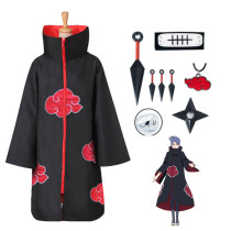 Naruto Akatsuki Konan Cosplay Costume Cloak With Props Headband Kunai Rings Necklace