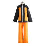 Anime Naruto Shippuden Naruto Uzumaki Cosplay Costume Whole Set Top Pants Cloak Wigs Headband Shoes